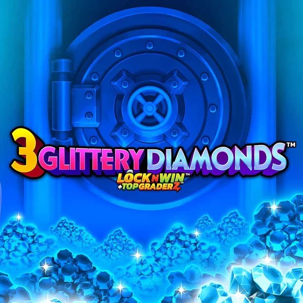 3 Glittery Diamonds logo by PearFiction Studios Maneki Spins Casino