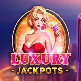 Luxury Jackpots slot logo by Triple Cherry at Maneki Spins Casino