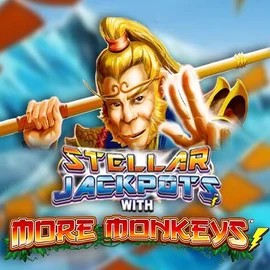 Stellar Jackpots with More Monkeys slot icon by Lightning Box Game, available at Maneki Spins Casino