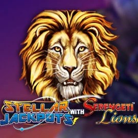 Jackpots logo of Stellar Jackpots with Serengeti Lions from Lightning Box Game at Maneki Spins Casino