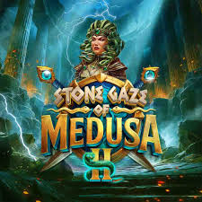 Stone Gaze of Medusa 2 slot logo by Stakelogic at Maneki Spins Casino